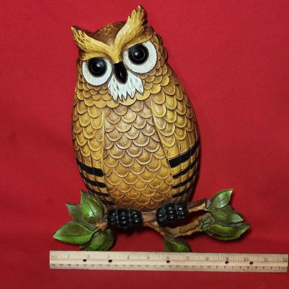 VTG Homco Plastic Owl Wall Hanging Plaque Decor - Picture 9 of 13
